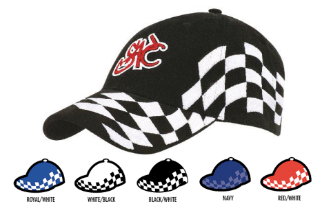 Racing Cap with Checkers