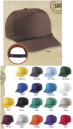 5 Panel Cotton Twill Golf Cap